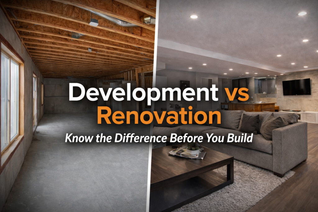 basement development vs renovation Edmonton